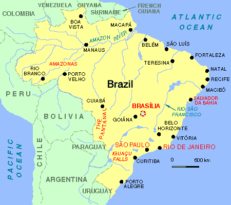 Brasilien-Landkarte [map-bra.gif] 14 kByte